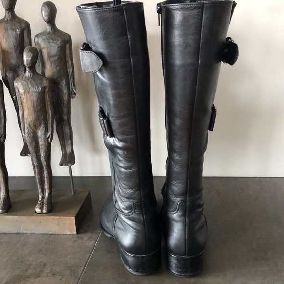 Gabor-black-leather-knee-high-boots UK size 41/2 - Picture 4 of 7